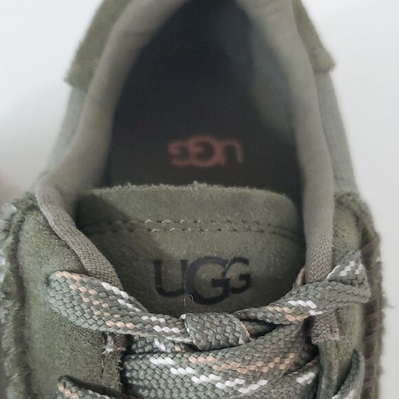 UGG Marin Lace Logo Platform Sneaker Olive Green Women's Size 7 NWOB - Picture 9 of 10